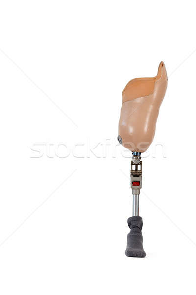 Boven knie prothese geneeskunde industrie retro Stockfoto © belahoche