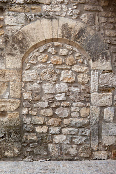 中世紀 拱 古 石頭 關閉 上 商業照片 © belahoche