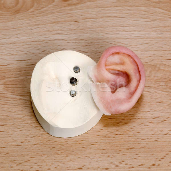 Magnetico silicone umani orecchio uno magnete Foto d'archivio © belahoche