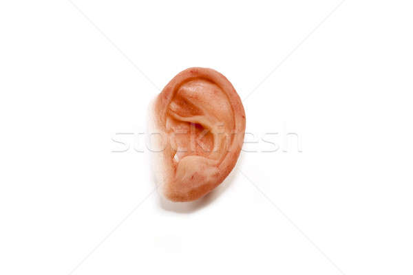 Single Facial Prosthetic Ear isolated on White Stock photo © belahoche