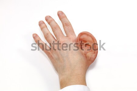 Silicone menselijke oor finale product gekleurd Stockfoto © belahoche