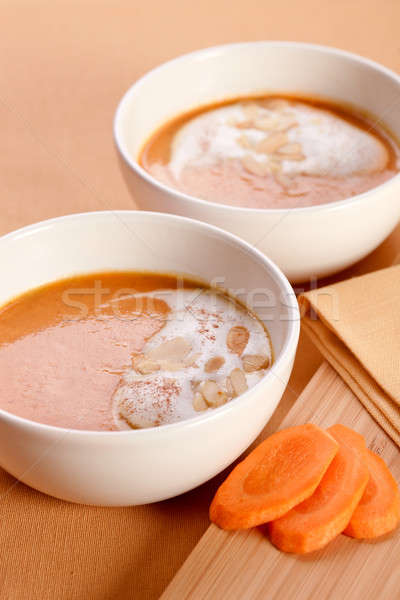 Carrot soup.  Stock photo © belahoche