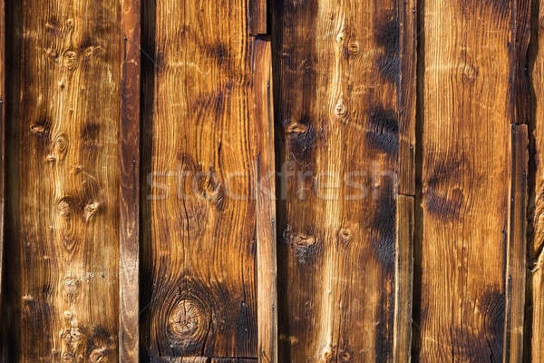 Exterior wooden rustic wall covered with paneling Stock photo © belahoche