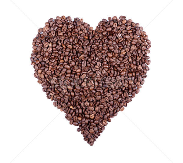 Stock fotó: Szív · kávé · szimbólum · pörkölt · kávé · igazi