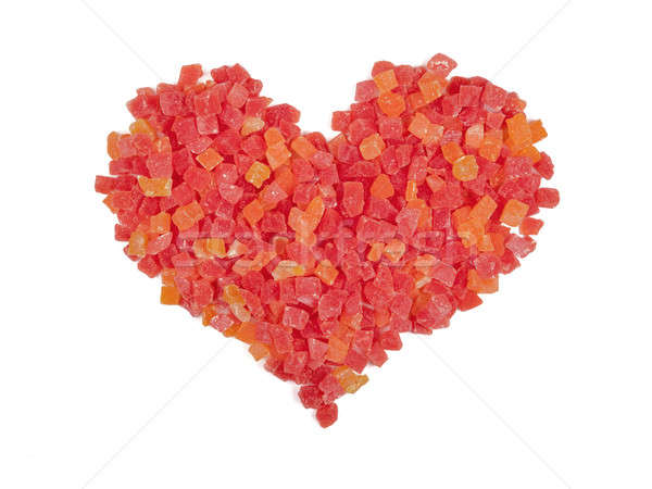 Słodkie serca czerwony kandyzowany owoców projektu Zdjęcia stock © Belyaevskiy