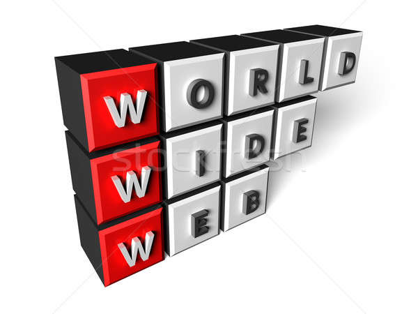World wide web internet résumé signe boîte web Photo stock © Belyaevskiy