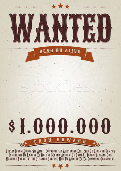 Wanted Western Movie Poster Stock photo © benchart