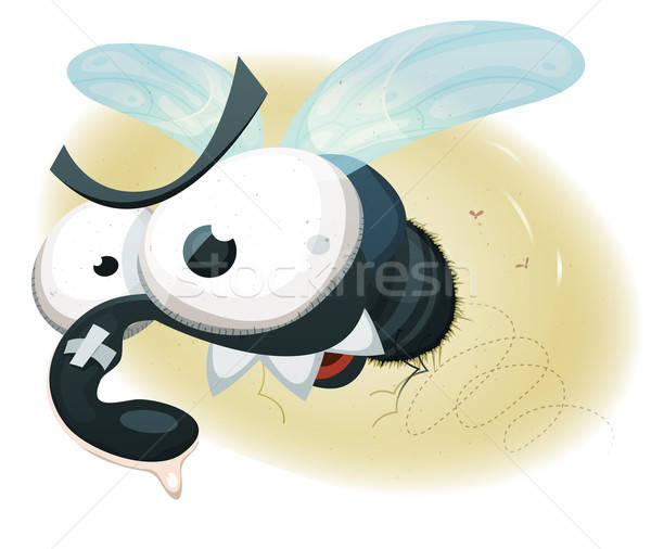 Comic Funny Housefly Stock photo © benchart