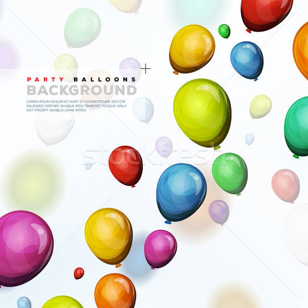 Vliegen helium ballonnen illustratie ontwerp abstract Stockfoto © benchart