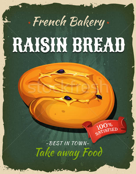 Retro Raisin Bread Poster Stock photo © benchart