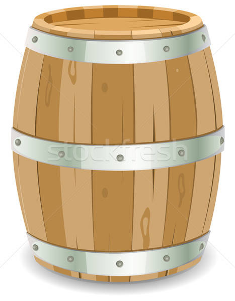 Barrel Illustration Karikatur Holz Wein Eisen Stock foto © benchart