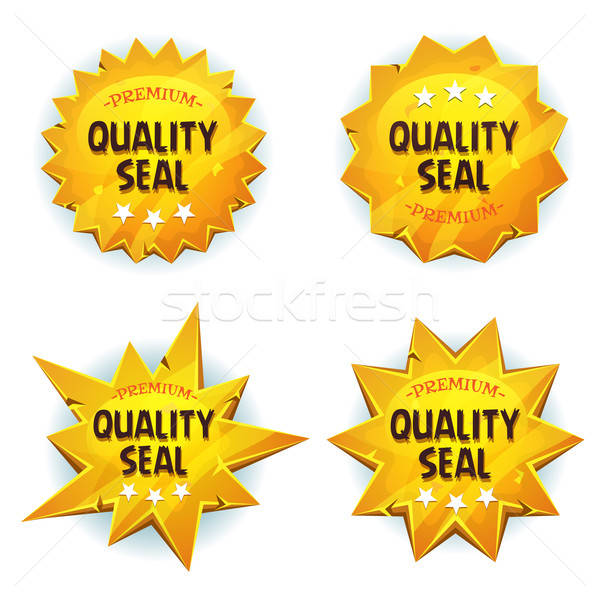 Cartoon Gold Premium Quality Seals Stock photo © benchart
