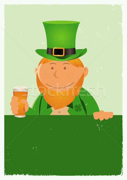 St. Patrick's Day Grunge Poster Stock photo © benchart