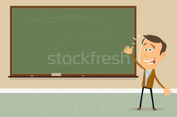 Jezelf leraar tonen Blackboard teken Stockfoto © benchart