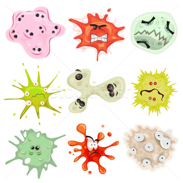 Cartoon Germs, Virus And Microbes Stock photo © benchart