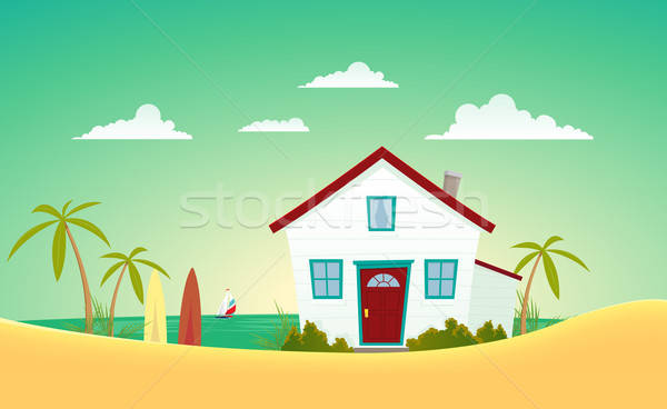 House Of The Beach Stock photo © benchart