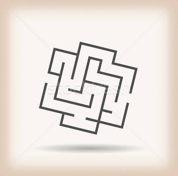 Maze Symbol On Vintage Background Stock photo © benchart