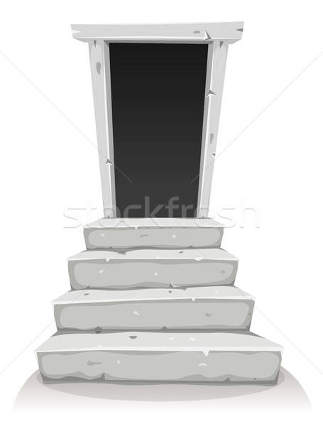 Empty Door On Stairway Stock photo © benchart