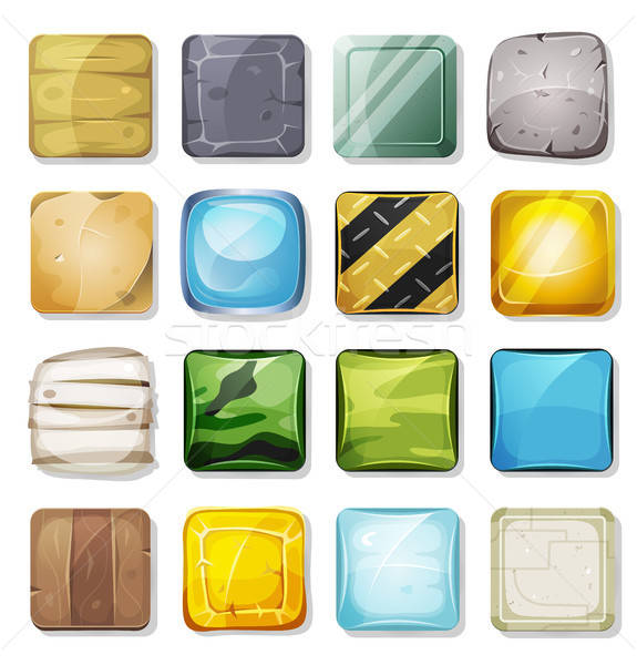 Icons And Buttons Set For Mobile App And Game Ui Stock photo © benchart