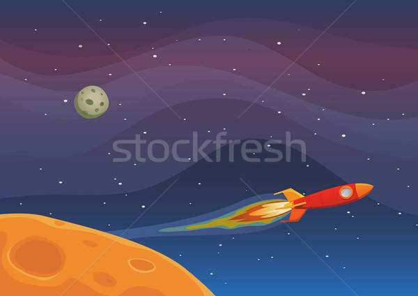 Spaceship Travel In Space Stock photo © benchart
