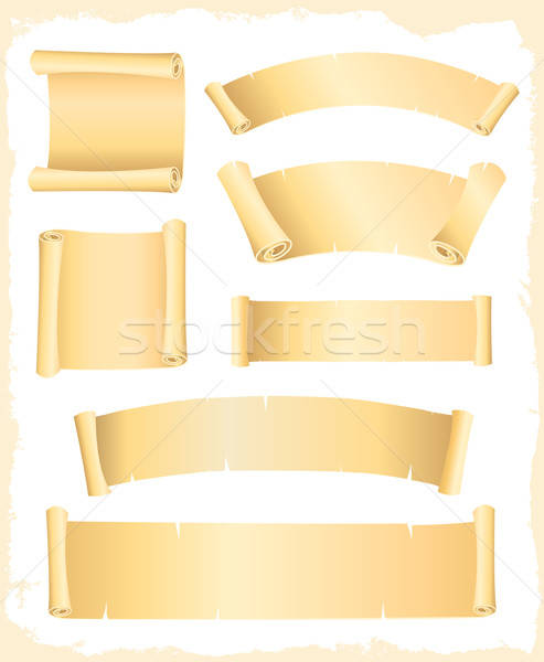 Parchment Scroll And Banners Stock photo © benchart