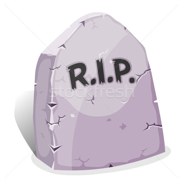 Desen animat piatra de mormant ilustrare amuzant halloween cimitir Imagine de stoc © benchart