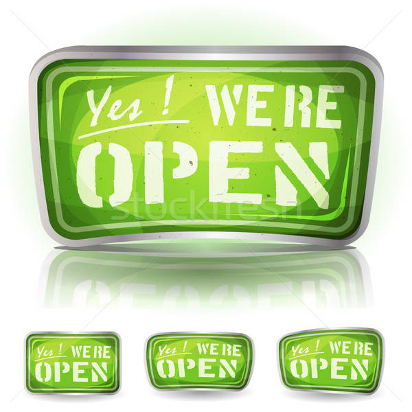 Come In We're Open Sign  Stock photo © benchart