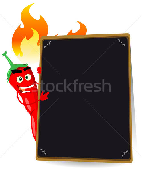 Cartoon hot Spice menu illustratie mexicaans eten Stockfoto © benchart