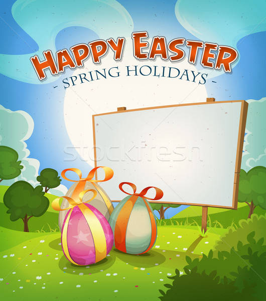 Primavera tiempo Pascua vacaciones ilustración Cartoon Foto stock © benchart