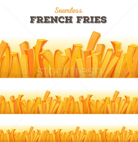 Seamless French Fries Background Stock photo © benchart