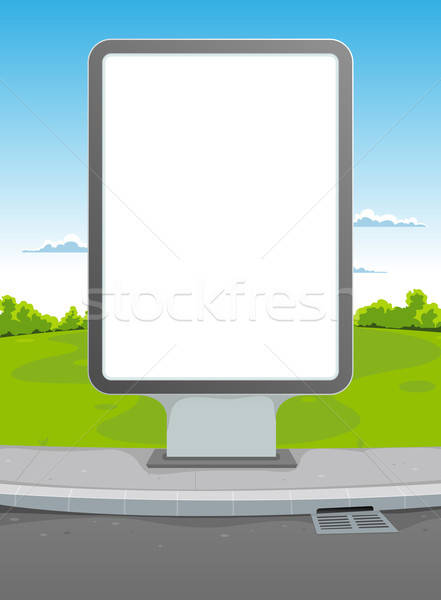 Blanche Billboard illustration cartoon paysage annonce [[stock_photo]] © benchart