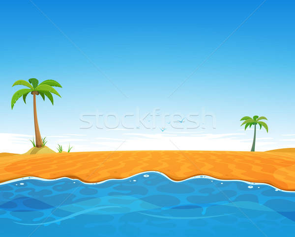 Trópusi nyár tengerpart illusztráció rajz évszak Stock fotó © benchart