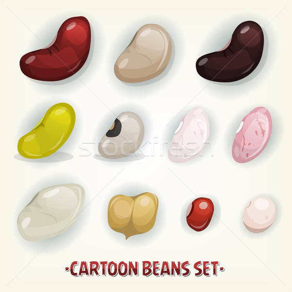 Beans, Chickpeas And Seeds Set Stock photo © benchart