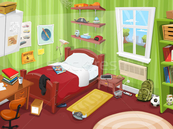 Some Kid Or Teenager Bedroom Stock photo © benchart