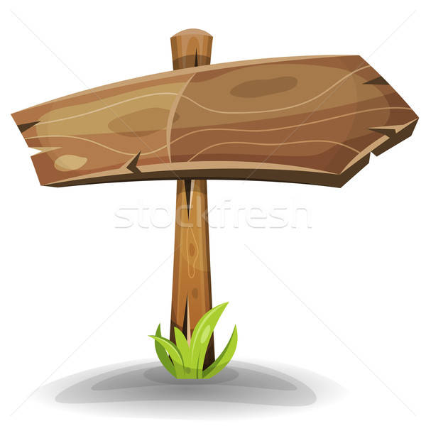 Cômico seta ilustração desenho animado madeira Foto stock © benchart