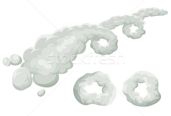 Cartoon Clouds And Wind Spiral Stock photo © benchart