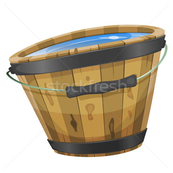 Wood Bucket With Water Stock photo © benchart