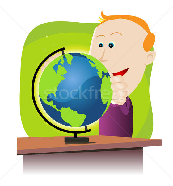 Boy Discovering The Earth  Stock photo © benchart