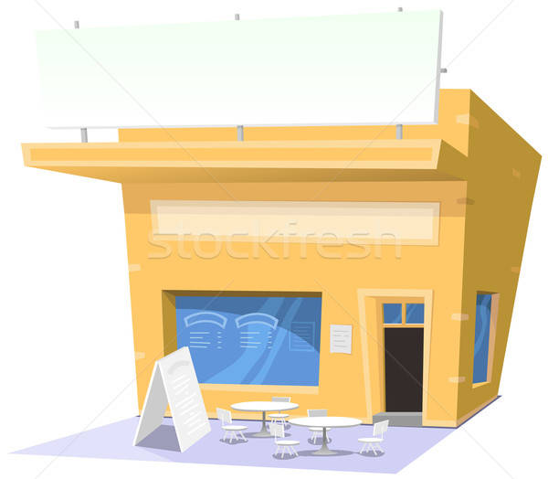 Cartoon przekąska restauracji ilustracja banner kopia przestrzeń Zdjęcia stock © benchart