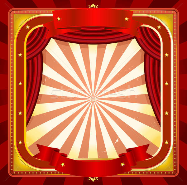 Circus frame poster illustratie vierkante banners Stockfoto © benchart