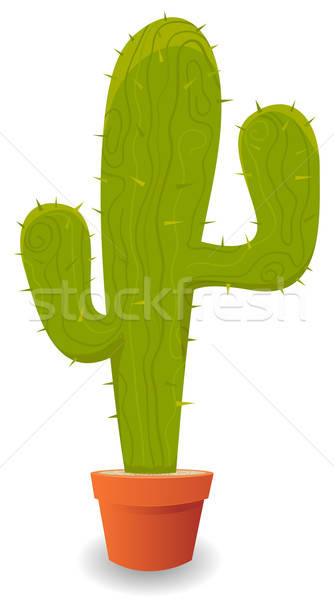 Cartoon mexicano cactus ilustración planta dentro Foto stock © benchart