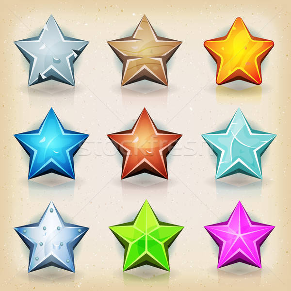 Funny Stars Icons For Game Ui Stock photo © benchart