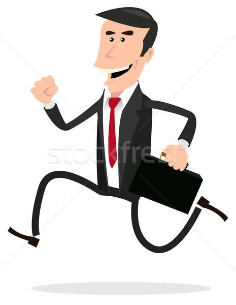 Cartoon Hurried Businessman Stock photo © benchart