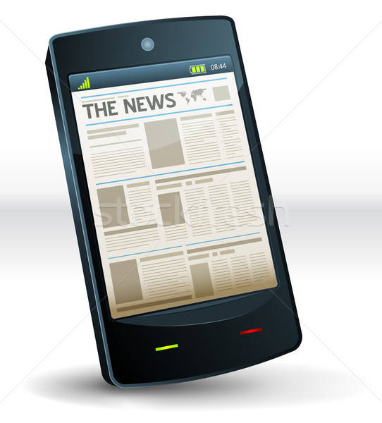 Newspaper Inside Pocket Mobile Phone Stock photo © benchart