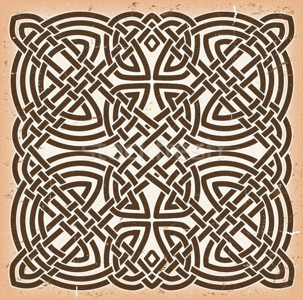 Vintage grunge celtic mandala illustratie Stockfoto © benchart