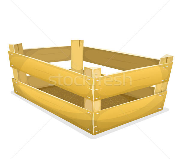 Wood Crate For Grocery Stock photo © benchart