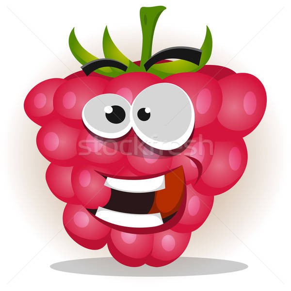Funny Happy Raspberry Character Stock photo © benchart
