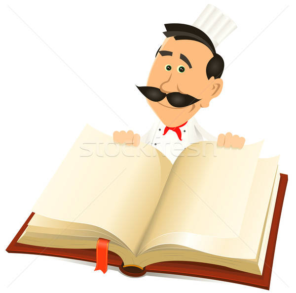 廚師 煮 食譜 書 插圖 商業照片 © benchart