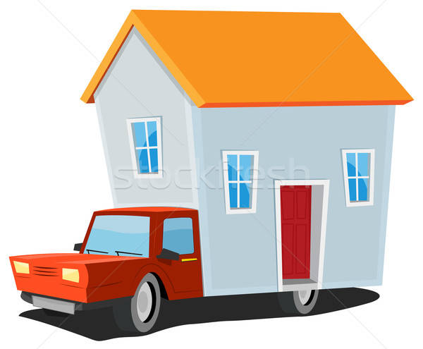 Small House On Delivery Truck Stock photo © benchart