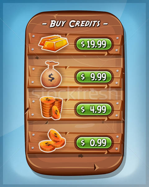 Buying Credits Interface For Ui Game Stock photo © benchart